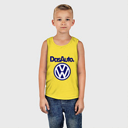 Майка детская хлопок Volkswagen Das Auto, цвет: желтый — фото 2