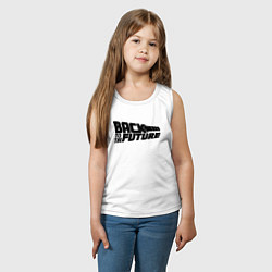 Майка детская хлопок Back to the future, цвет: белый — фото 2