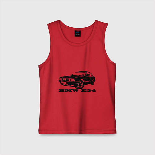 Детская майка BMW e34 5 series / Красный – фото 1