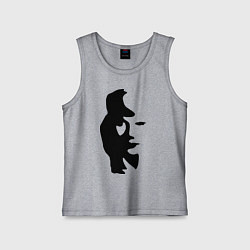 Майка детская хлопок Саксофонист или девушка, цвет: меланж