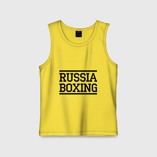 Детская майка Russia boxing / Желтый – фото 1