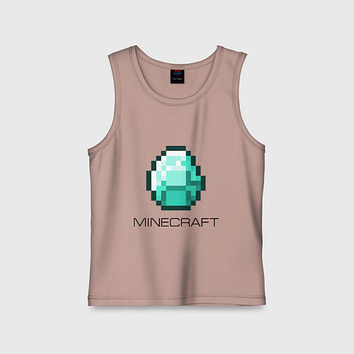 Детская майка Minecraft Diamond / Пыльно-розовый – фото 1