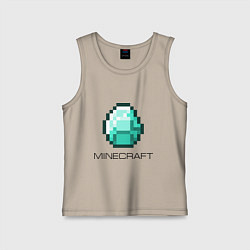 Майка детская хлопок Minecraft Diamond, цвет: миндальный