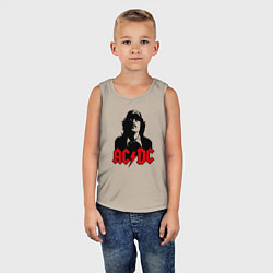 Майка детская хлопок AC/DC Madness, цвет: миндальный — фото 2