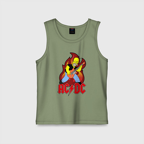 Детская майка AC/DC Homer / Авокадо – фото 1