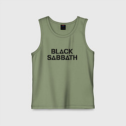 Майка детская хлопок Black Sabbath, цвет: авокадо