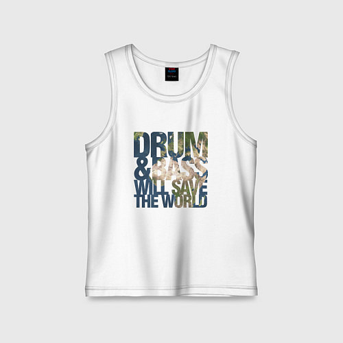 Детская майка Drum & Bass: The World / Белый – фото 1