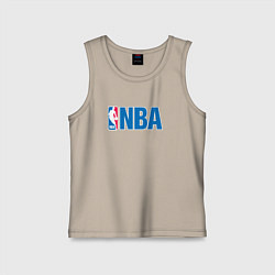 Майка детская хлопок NBA, цвет: миндальный