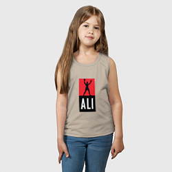 Майка детская хлопок Ali by boxcluber, цвет: миндальный — фото 2