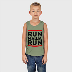 Майка детская хлопок Маша, цвет: авокадо — фото 2