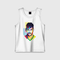 Майка детская хлопок Neymar: fun-art, цвет: белый