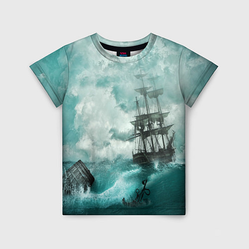 Детская футболка Море / 3D-принт – фото 1