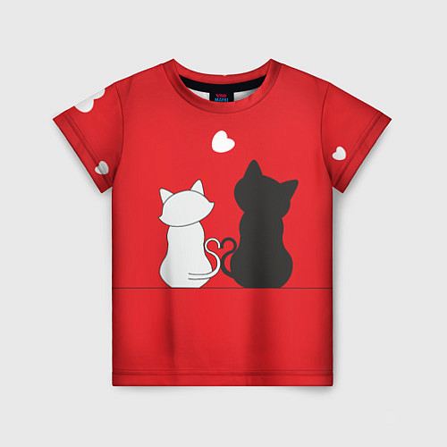Детская футболка Cat Love / 3D-принт – фото 1
