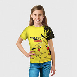 Футболка детская Pikachu Pika Pika, цвет: 3D-принт — фото 2