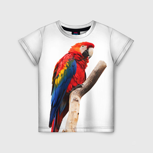 Детская футболка Яркий попугай / 3D-принт – фото 1