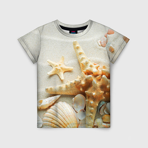 Детская футболка Морские ракушки / 3D-принт – фото 1
