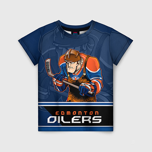 Детская футболка Edmonton Oilers / 3D-принт – фото 1