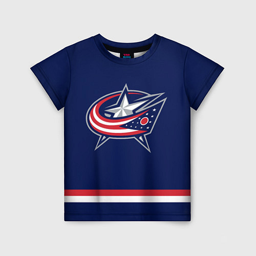 Детская футболка Columbus Blue Jackets / 3D-принт – фото 1