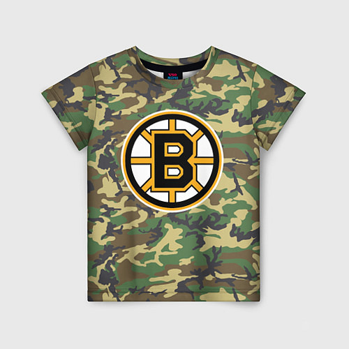 Детская футболка Bruins Camouflage / 3D-принт – фото 1