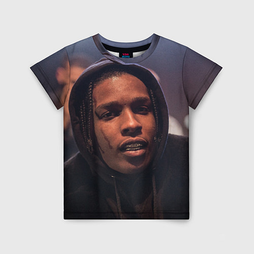 Детская футболка ASAP Rocky: Black Hip-Hop / 3D-принт – фото 1