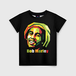Футболка детская Bob Marley Smile, цвет: 3D-принт