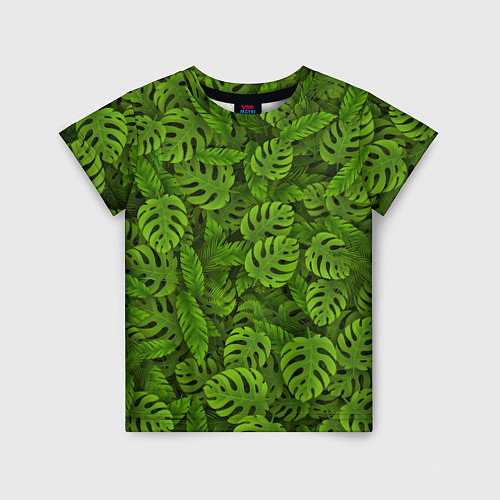 Детская футболка Тропические листья / 3D-принт – фото 1