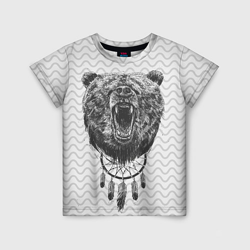 Детская футболка Bear Dreamcatcher / 3D-принт – фото 1