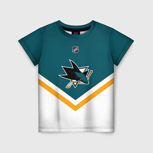 Детская футболка NHL: San Jose Sharks / 3D-принт – фото 1