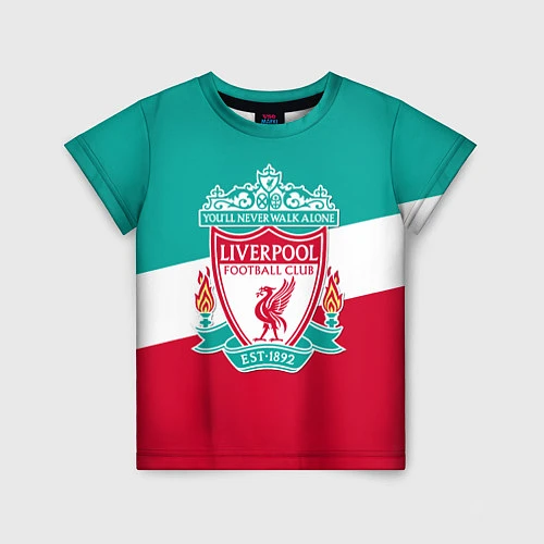 Детская футболка Liverpool: You'll never walk alone / 3D-принт – фото 1