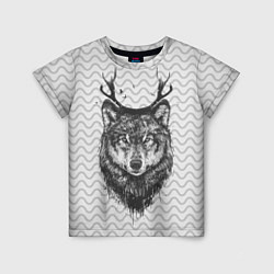 Детская футболка Рогатый волк
