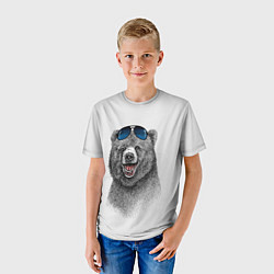 Футболка детская Счастливый медведь, цвет: 3D-принт — фото 2