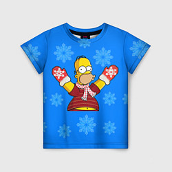 Детская футболка Новогодний Гомер