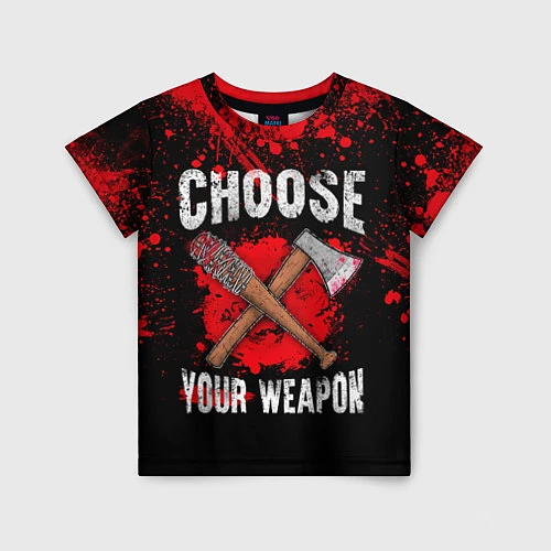 Детская футболка Choose Your Weapon / 3D-принт – фото 1