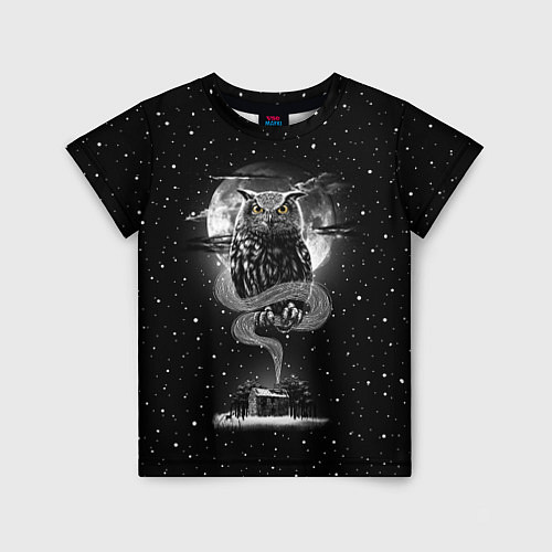 Детская футболка Ночная сова / 3D-принт – фото 1
