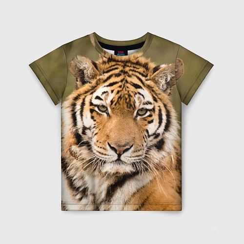 Детская футболка Милый тигр / 3D-принт – фото 1