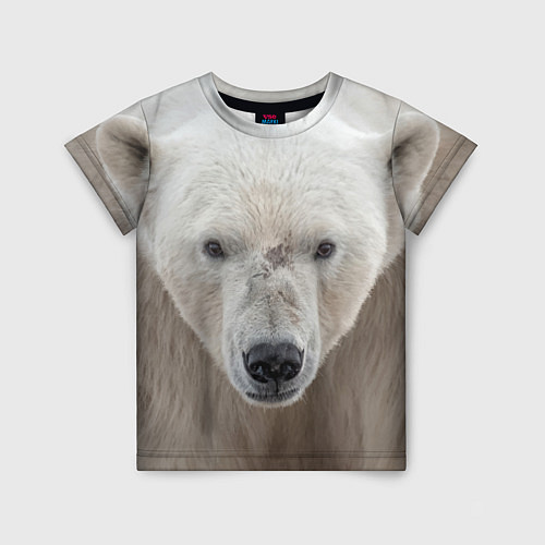 Детская футболка Белый медведь / 3D-принт – фото 1