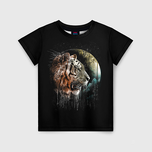 Детская футболка Космический тигр / 3D-принт – фото 1