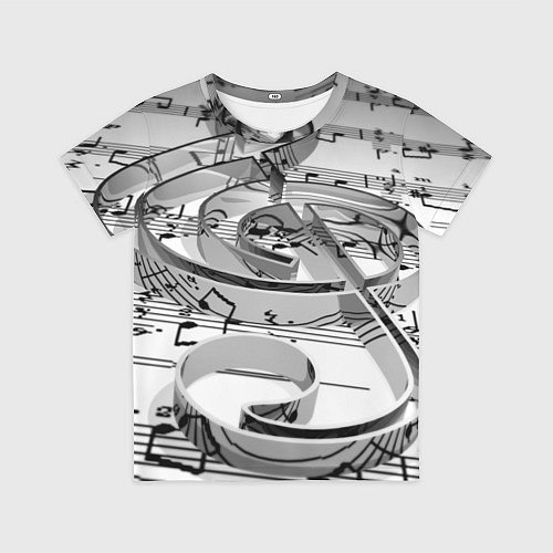 Детская футболка Скрипичный ключ / 3D-принт – фото 1