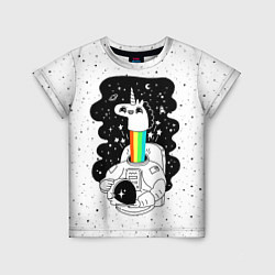 Детская футболка Единорог астронавт