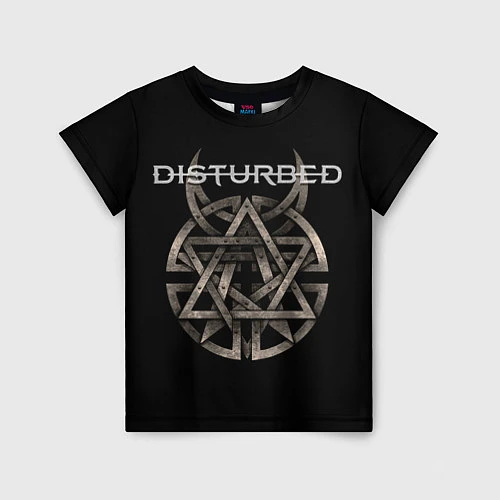 Детская футболка Disturbed Logo / 3D-принт – фото 1