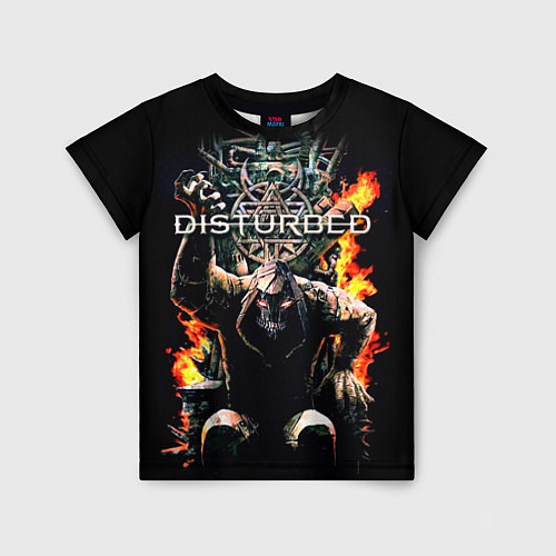 Детская футболка Disturbed: Flame Throne / 3D-принт – фото 1