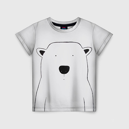 Детская футболка Bear: minimalism / 3D-принт – фото 1