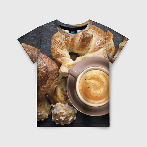 Детская футболка Приятный завтрак / 3D-принт – фото 1
