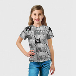 Футболка детская Котейки, цвет: 3D-принт — фото 2