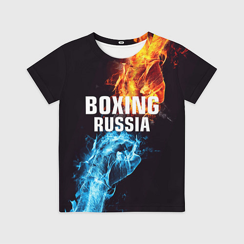 Детская футболка Boxing Russia / 3D-принт – фото 1