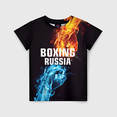 Детская футболка Boxing Russia / 3D-принт – фото 1