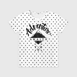 Футболка детская Adventure Awaits, цвет: 3D-принт