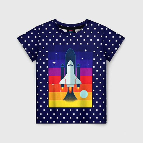 Детская футболка Запуск ракеты / 3D-принт – фото 1