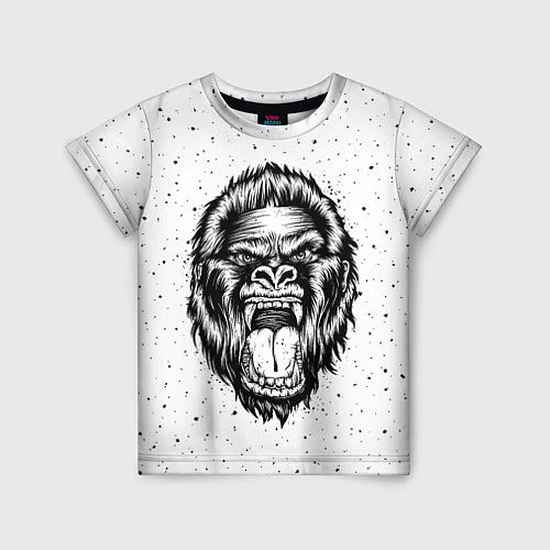 Детская футболка Рык гориллы / 3D-принт – фото 1