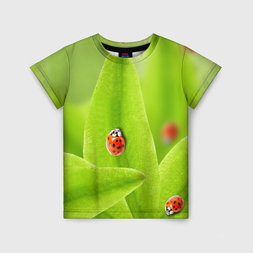 Детская футболка Жучки на травке / 3D-принт – фото 1